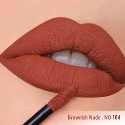 رژ لب مایع مخملی مات سرژه کد 104 (Brownish Nude) - تصویر 2